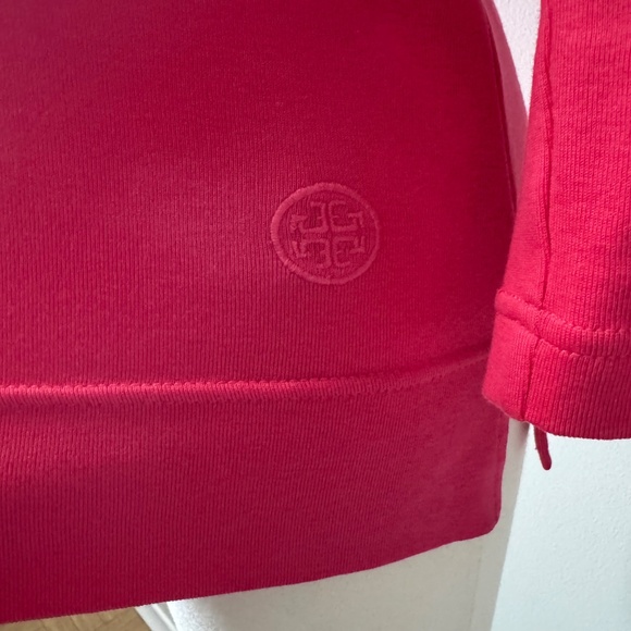 Tory Burch Fuchsia 3/4 Sleeve polo with front button size Small - Picture 3 of 10